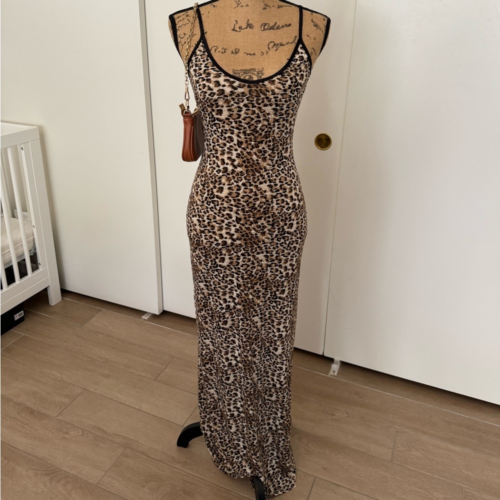 Leopard maxi dress